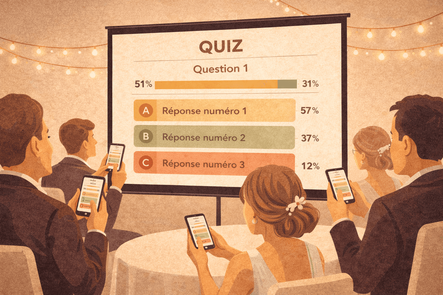Quiz en direct, émotions garanties.