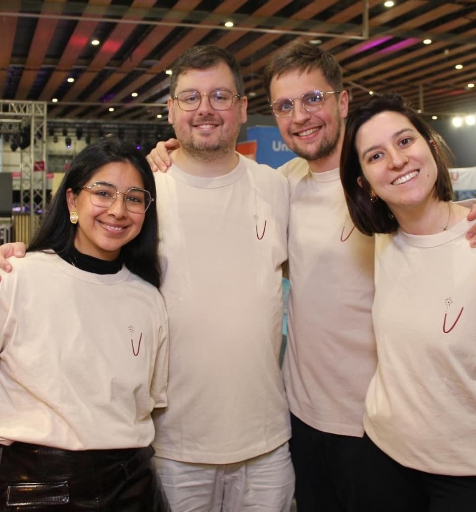 L'équipe Vintone — Divia, Michaël, Simon et Valentine