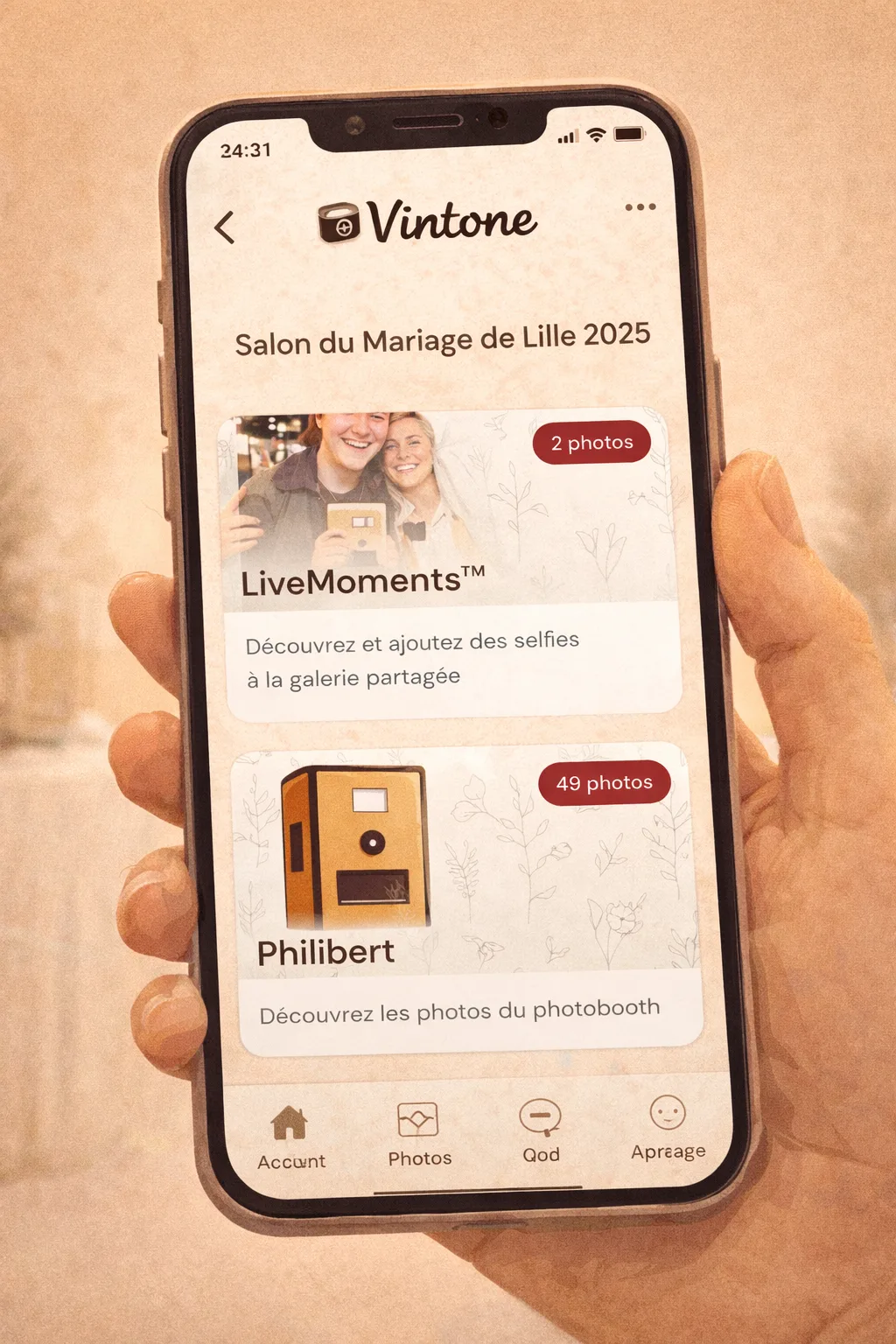 Application mobile Vintone